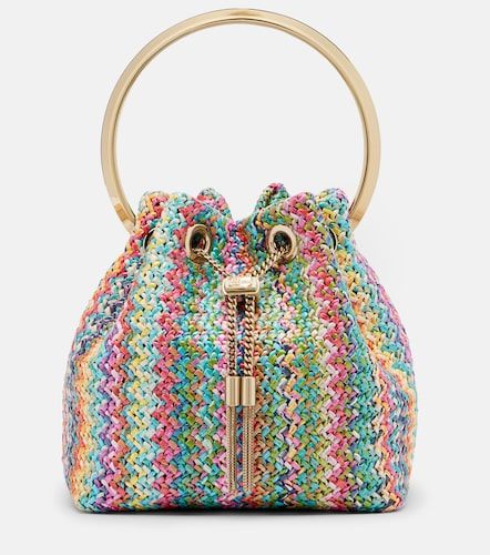Bon Bon raffia-effect bucket bag - Jimmy Choo - Modalova