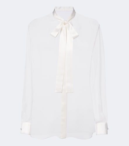 Blusa de chifón de seda con lazo - Dolce&Gabbana - Modalova