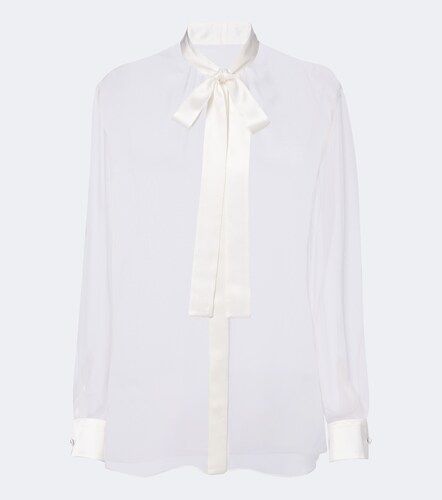 Blusa de chifón de seda con lazo - Dolce&Gabbana - Modalova