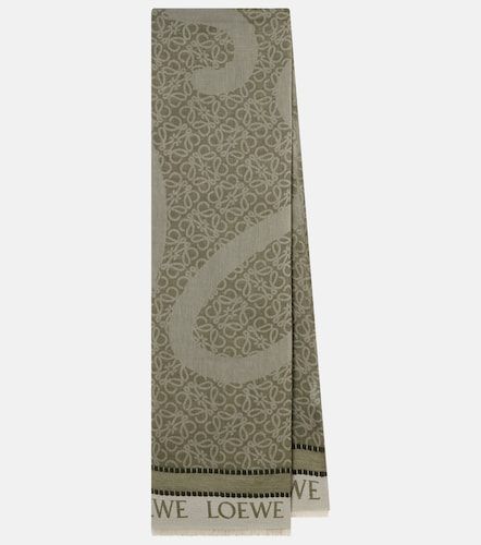 Loewe Anagram cotton jacquard scarf - Loewe - Modalova