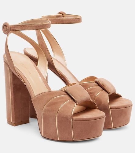 Suede platform sandals - Gianvito Rossi - Modalova