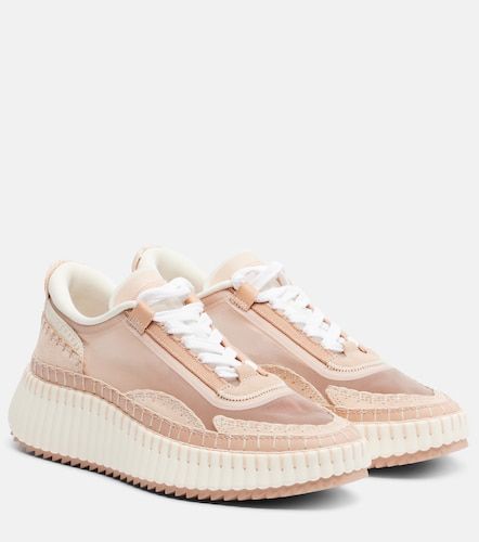 Nama leather-trimmed platform sneakers - Chloe - Modalova