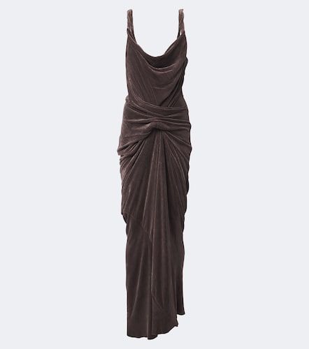 Vestido largo Strutter de terciopelo drapeado - Rick Owens - Modalova