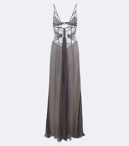 Nensi Dojaka Cutout sheer silk gown - Nensi Dojaka - Modalova
