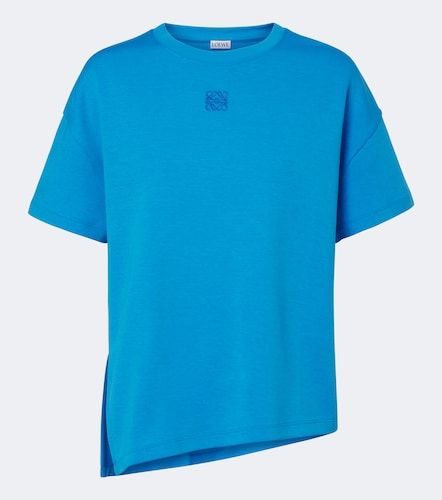 Asymmetric cotton-blend T-shirt - Loewe - Modalova