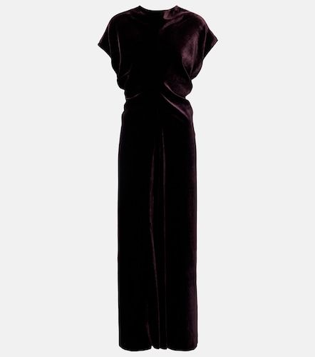 Agnona Gerafftes Midikleid aus Samt - Agnona - Modalova
