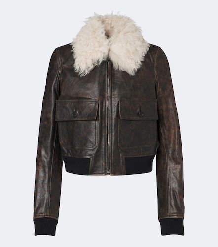 Fendi Jacke aus Leder mit Shearling - Fendi - Modalova