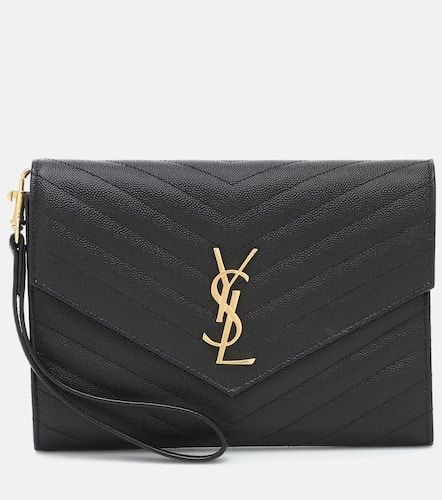 Cassandre matelassÃ© leather clutch - Saint Laurent - Modalova