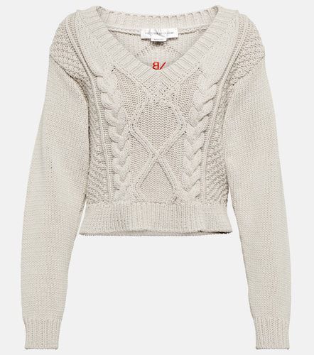 Cable-knit cotton-blend sweater - Victoria Beckham - Modalova