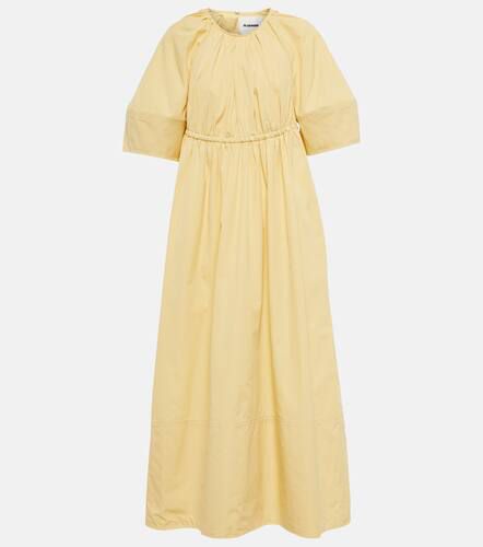 Gathered cotton midi dress - Jil Sander - Modalova