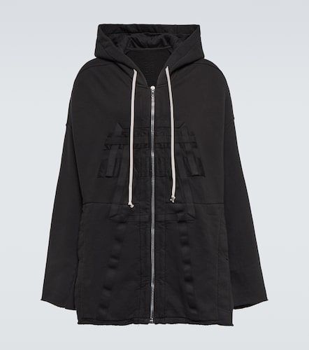 Felpa in cotone con cappuccio e zip - Rick Owens - Modalova