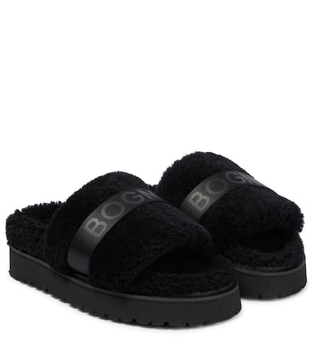 Bogner Logo shearling slides - Bogner - Modalova