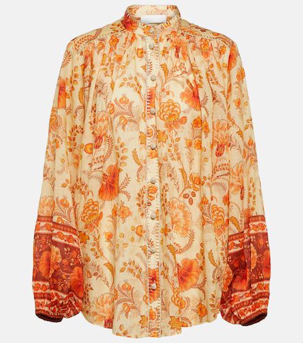 Junie floral puff-sleeve ramie blouse - Zimmermann - Modalova