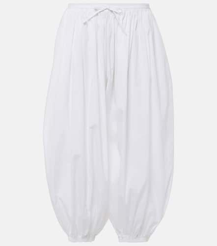 AlaÃ¯a Pleated cotton poplin wide-leg pants - Alaia - Modalova