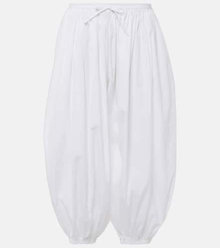 AlaÃ¯a Pleated cotton poplin wide-leg pants - Alaia - Modalova