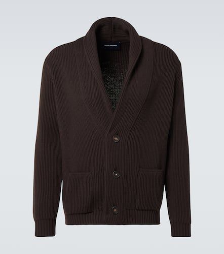 Ribbed-knit wool cardigan - Thom Sweeney - Modalova