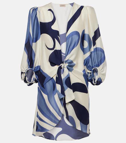 Algae printed puff-sleeve shirt - Adriana Degreas - Modalova