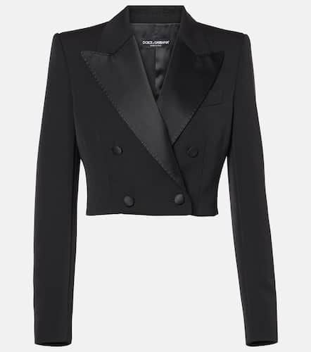 Cropped cotton-blend tuxedo jacket - Dolce&Gabbana - Modalova