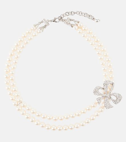 Collana con perle bijoux e cristalli - Alessandra Rich - Modalova
