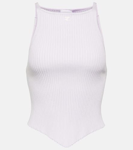 CourrÃ¨ges Logo ribbed-knit tank top - Courreges - Modalova