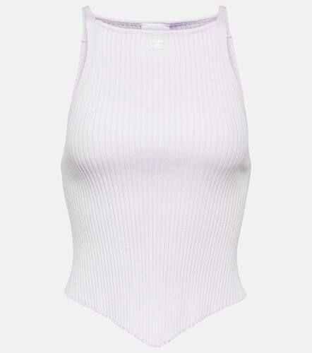 CourrÃ¨ges Logo ribbed-knit tank top - Courreges - Modalova