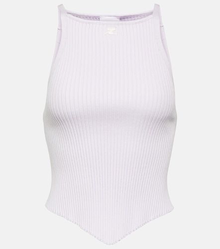 Courrèges Top acanalado con logo - Courreges - Modalova