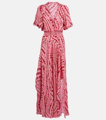 Mabelle printed satin midi dress - Poupette St Barth - Modalova