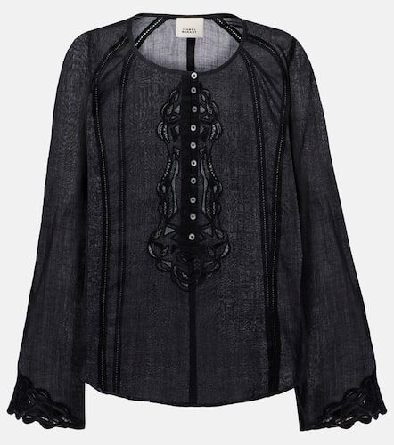 Luciele embroidered ramie blouse - Isabel Marant - Modalova