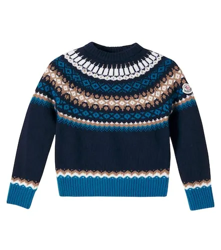 Intarsia virgin wool sweater - Moncler Enfant - Modalova