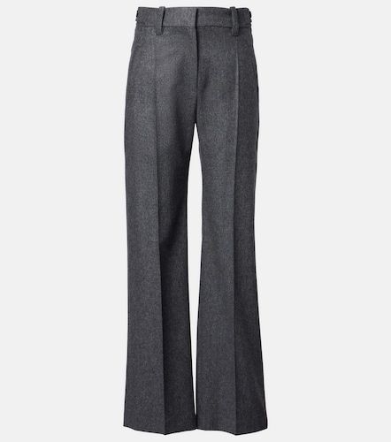 Pleated virgin wool straight pants - Brunello Cucinelli - Modalova