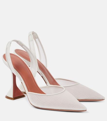 Holli mesh slingback pumps - Amina Muaddi - Modalova
