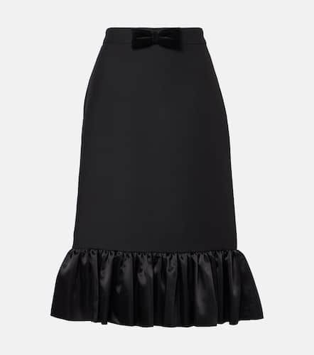 Crepe Couture satin-trimmed midi skirt - Valentino - Modalova