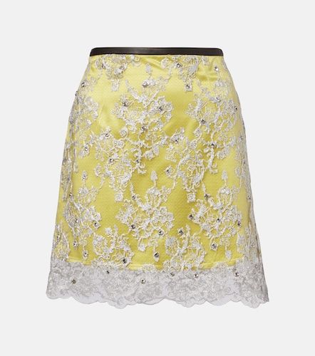 Embellished lace miniskirt - Jacques Wei - Modalova