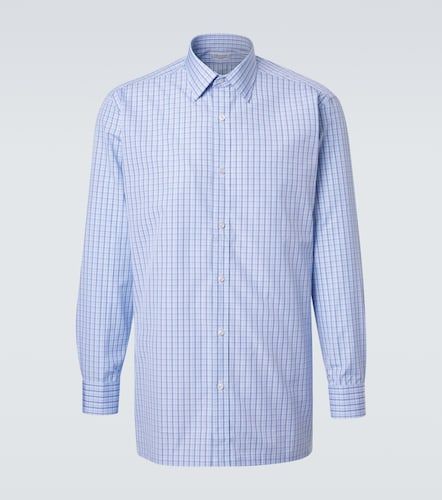 Camicia in popeline di cotone a quadri - Charvet - Modalova