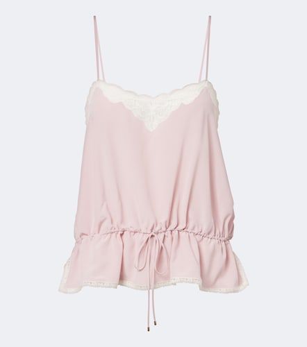 Chloé Top aus Crêpe de Chine aus Seide mit Spitze - Chloe - Modalova