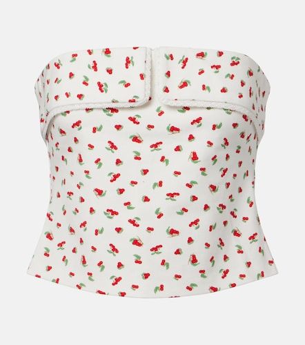 Ebony printed cotton-blend tube top - Posse - Modalova