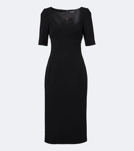 Virgin wool crepe midi dress - Dolce&Gabbana - Modalova