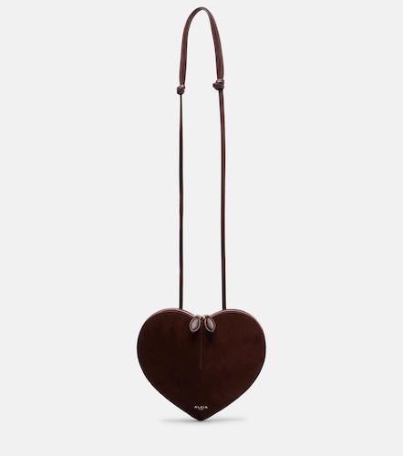 Alaïa Borsa a spalla Le Cœur Small in pelle e suede - Alaia - Modalova