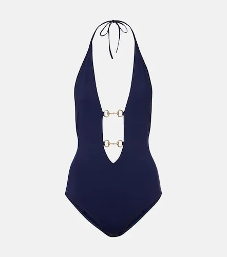 Gucci Horsebit halterneck swimsuit - Gucci - Modalova