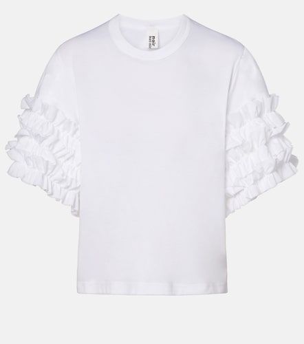 Camiseta de algodón con volantes - Noir Kei Ninomiya - Modalova