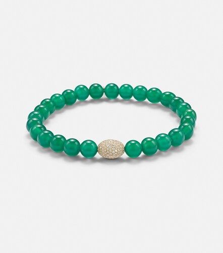 Bracciale in oro 14kt con onice e diamanti - Sydney Evan - Modalova