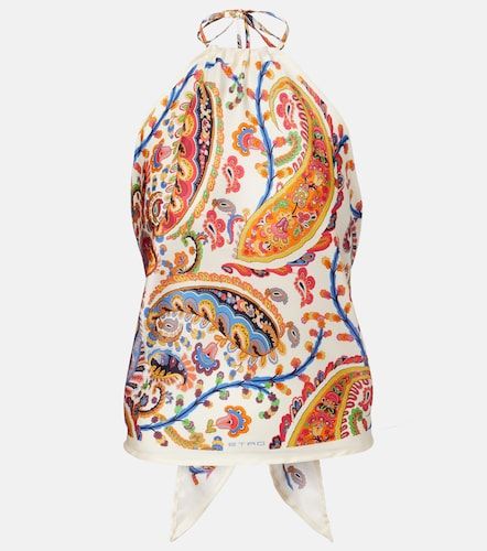 Etro Top in seta con stampa - Etro - Modalova