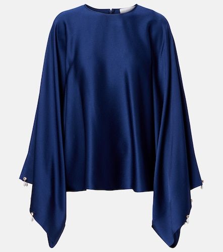 Top in raso con perle bijoux - Stella McCartney - Modalova