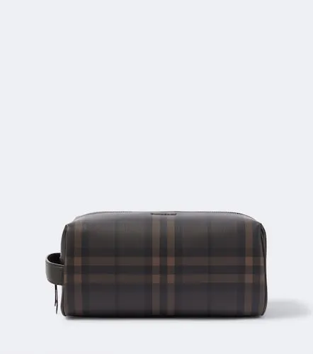 Check toiletry bag - Burberry - Modalova