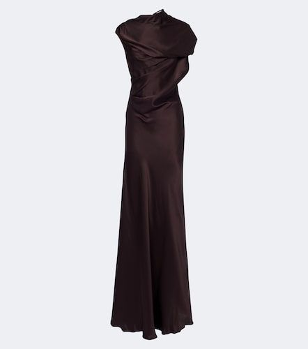 Tove Saige gathered satin gown - Tove - Modalova