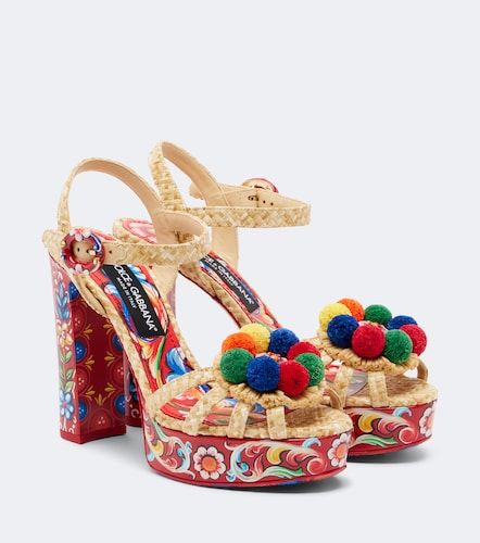 Sandalias con plataforma estampadas - Dolce&Gabbana - Modalova