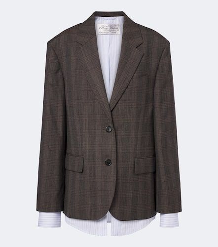 Blazer en mezcla de lana a cuadros - Acne Studios - Modalova
