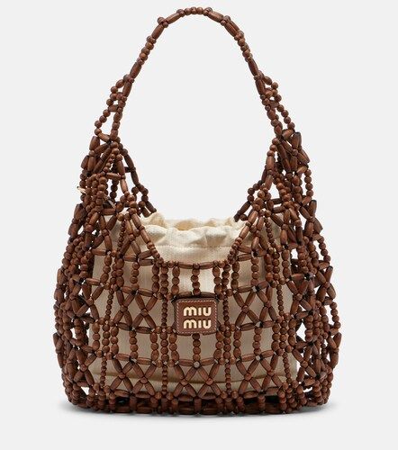 Miu Miu Borsa a spalla con perline - Miu Miu - Modalova
