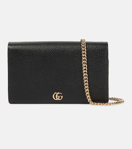 GG Marmont leather wallet on chain - Gucci - Modalova