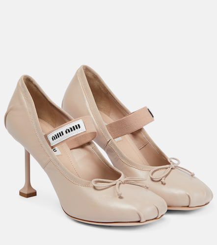 Miu Miu Logo leather pumps - Miu Miu - Modalova